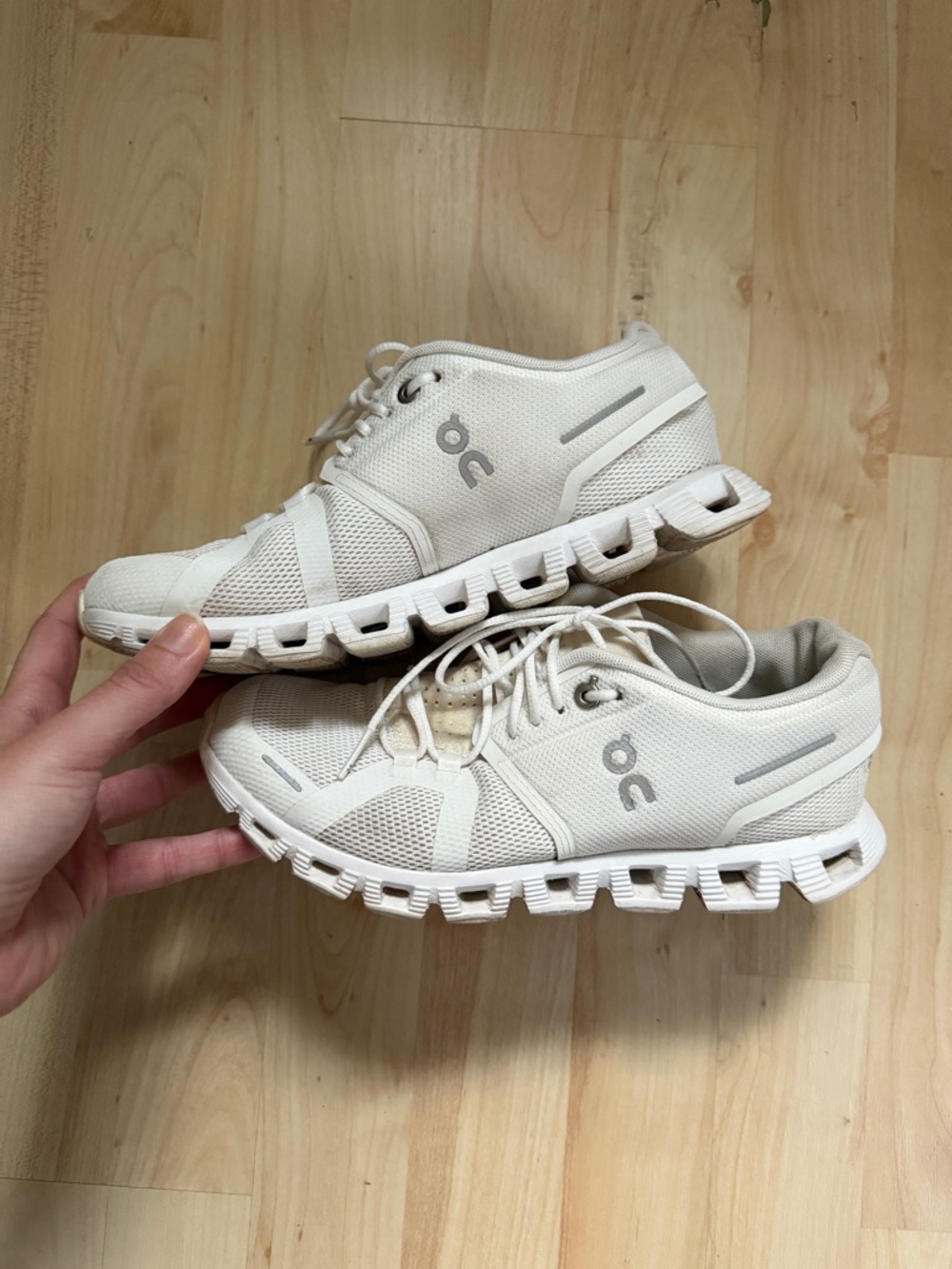 On Cloud Women's White Athletic Running Shoes